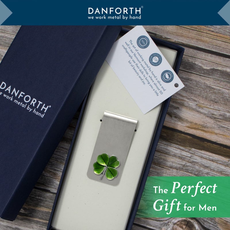 DANFORTH Four Leaf Clover Money Clip For Men, Handcrafted Pewter Metal Irish Shamrock Money Clip, 2â€, Made In USA - Image 3